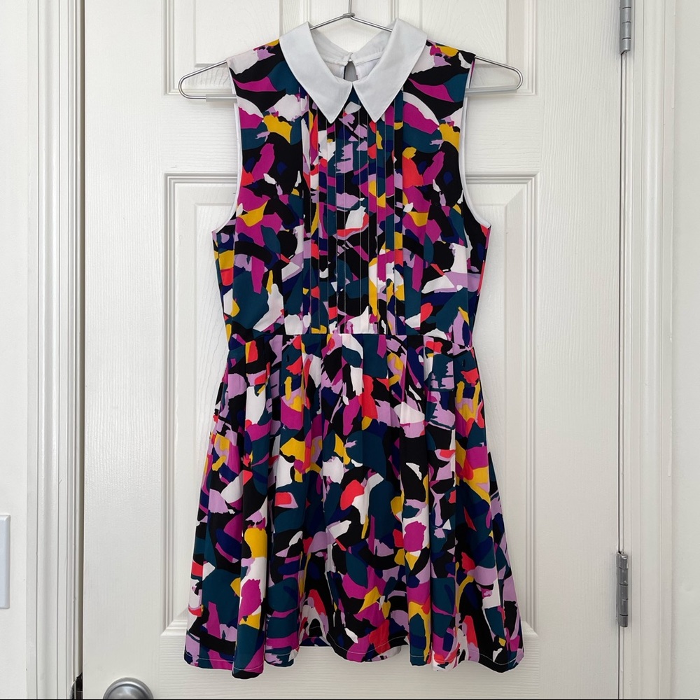 Nasty Gal A’ la Mod Abstract colorful women Dress size small